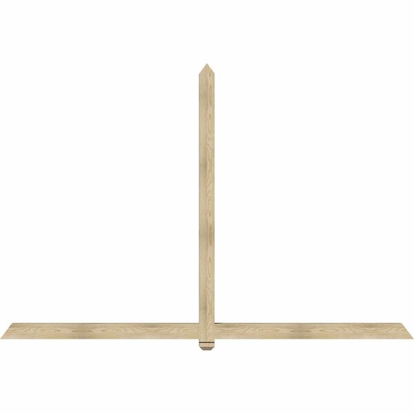 Ekena Millwork Eugene Rough Sawn Timber Gable Bracket, Douglas Fir, 108"W x 72"H x 4"D x 4"F, 16/12 Pitch GBW108X72X0404EUG00RDF - main